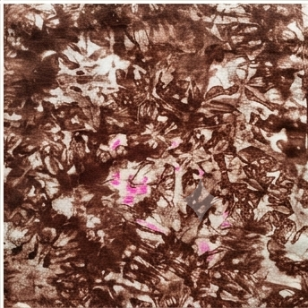 4 Yards Brown Tie & Dye Batik Fabric - Image 3